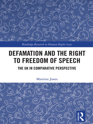cover image of Defamation and the Right to Freedom of Speech